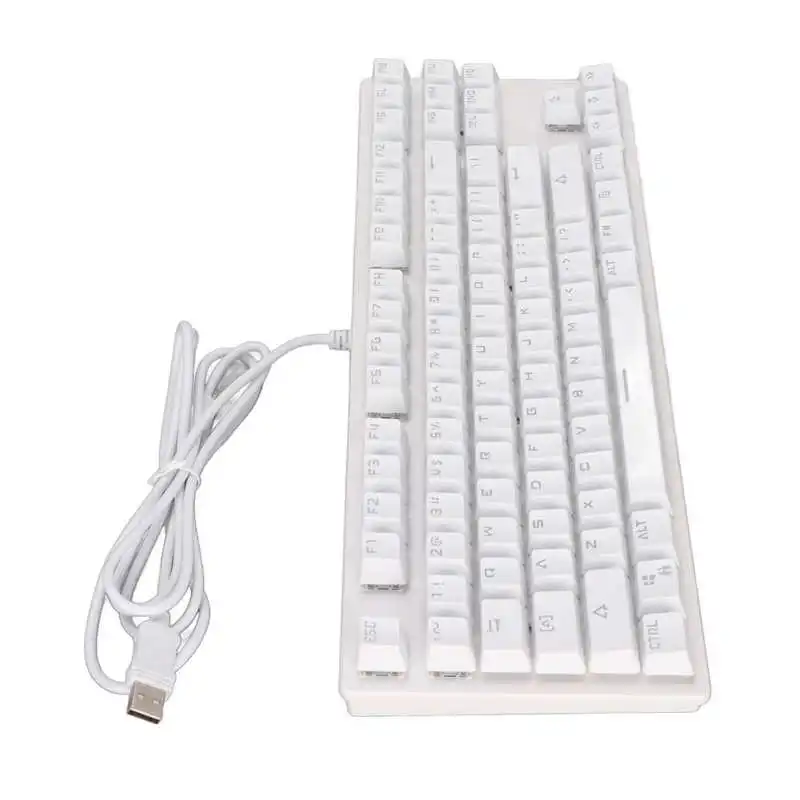 Механическая клавиатура 87 клавиш USB Проводная RGB подсветка 9 режимов освещения