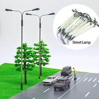 3v street lamp model metal double head lamppost diorama making railway train sand table architecture scene layout material