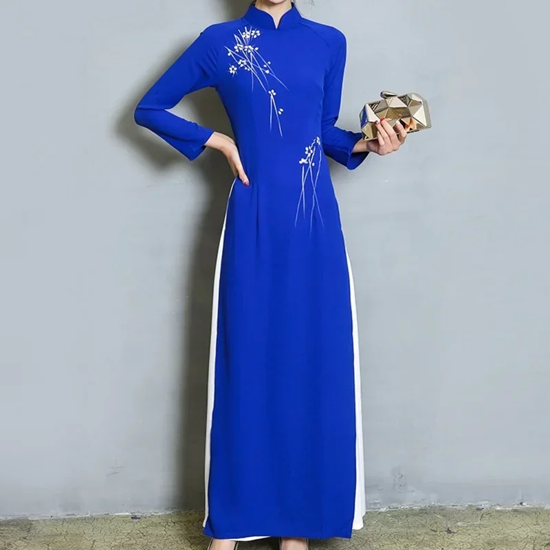 Мода 2024 весна-лето новое вьетнамское платье для женщин элегантное Cheongsam