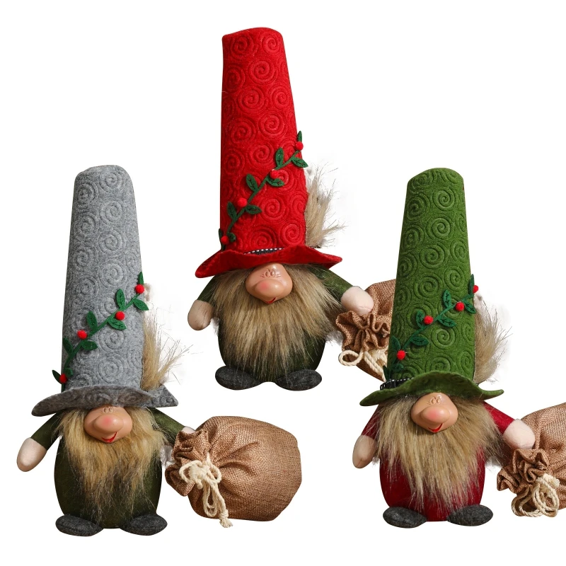 

Xmas Plush Gnome Doll Christmas Festival Ornament Faceless Dwarf Decor for Kids