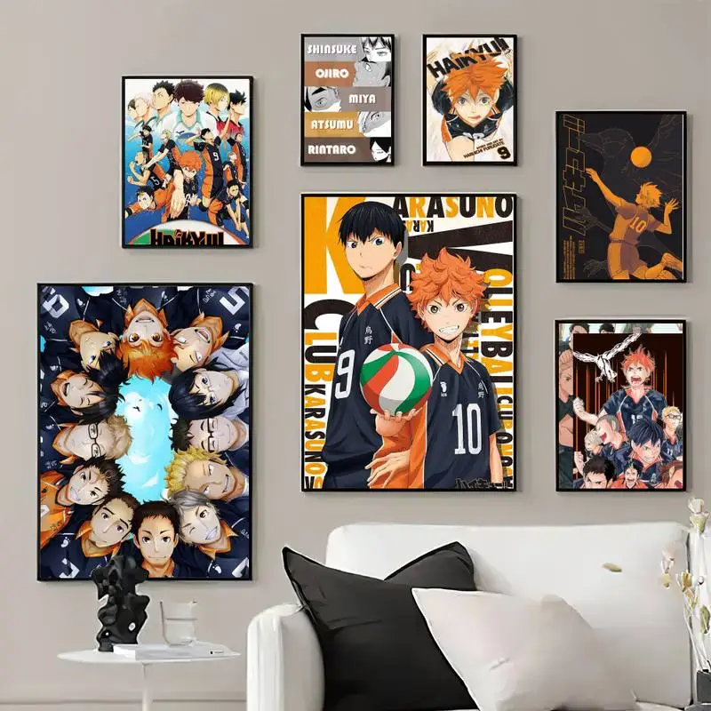 

Anime H-Haikyuu POSTER Prints Wall Pictures Living Room Home Decoration Small