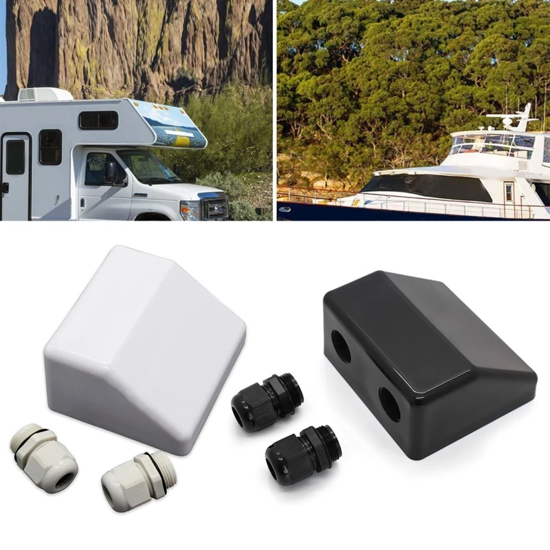 

Camper Accessories Caravan Solar Car Junction Box 2 Hole Roof Wire Entry Solar Cable Motorhome Junction Box RV Caravan Accessori