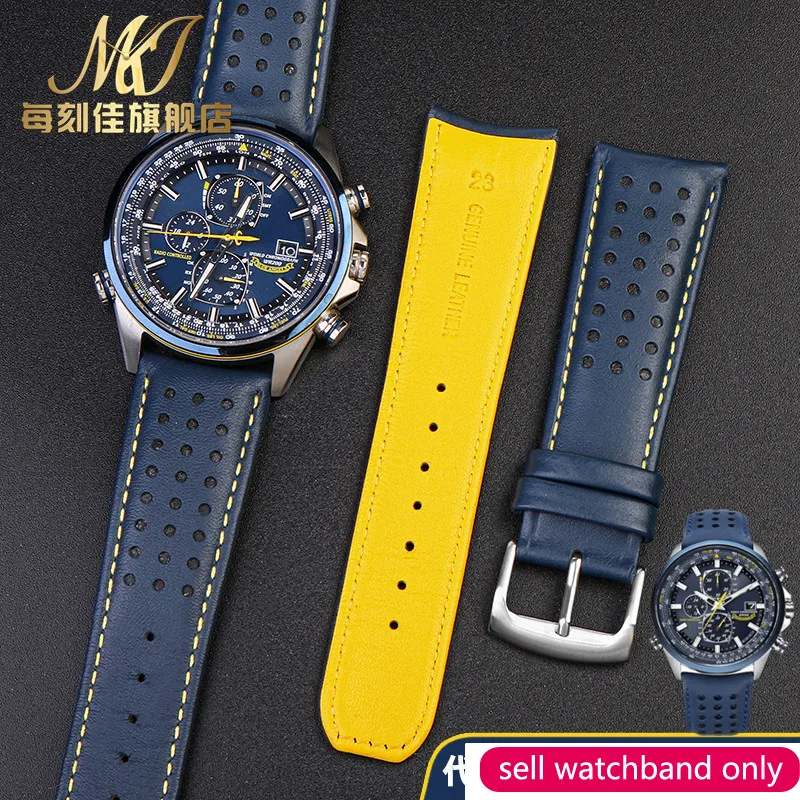 

Ремешок из натуральной кожи для часов Citizen Blue Angel Generation One или Two Air Eagle At8020/Jy8078 22 23 мм