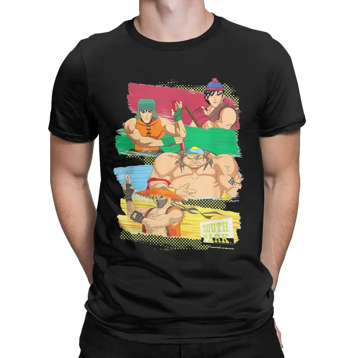 Футболка мужская винтажная из чистого хлопка с коротким рукавом и круглым