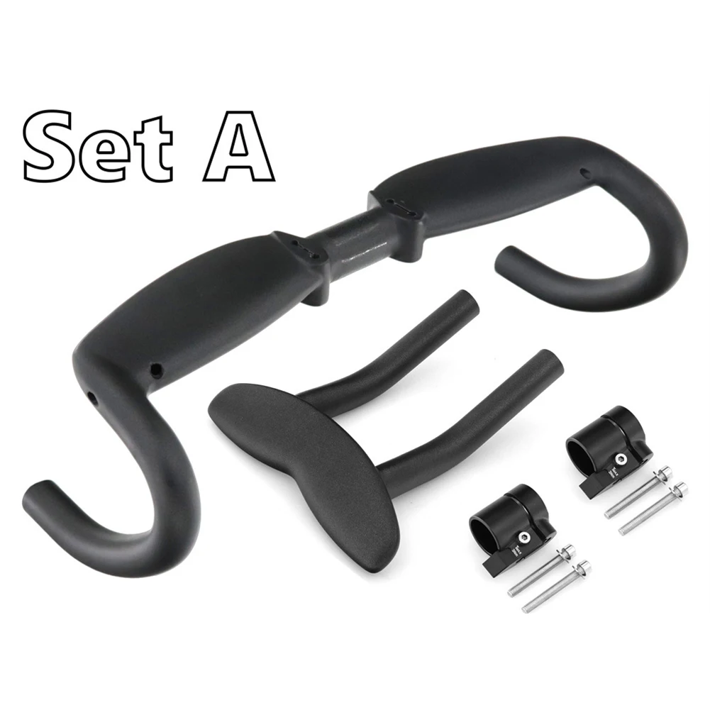 

Bike Carbon Fiber Handlebar 400/420/440mm Racing Rest TT Handlebar 31.8mm Racing Handlebar For Road Bike Time Trial Cycling Part