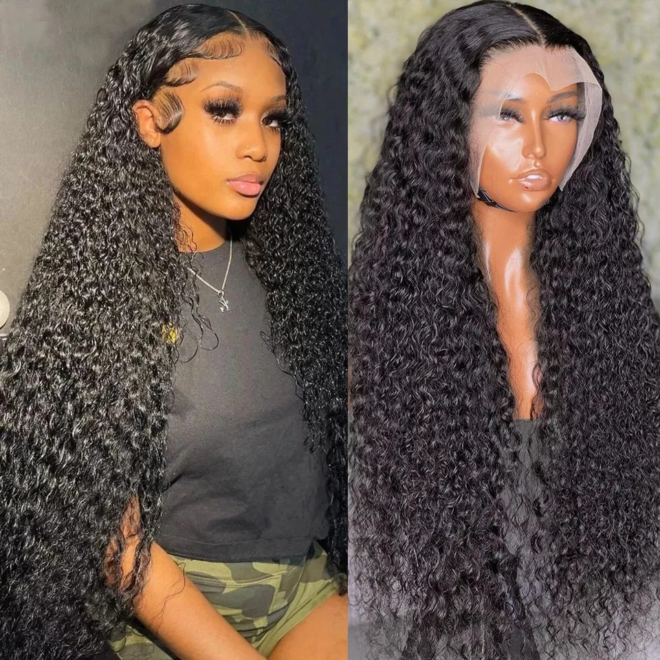 13x6 парики с глубокой волной на сетке спереди искусственные волосы диагональ