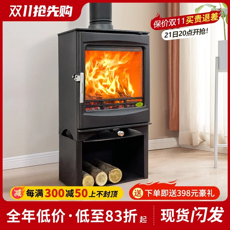 Настоящий камин дровяной чугунная опалительная печь для дров бытовой большой