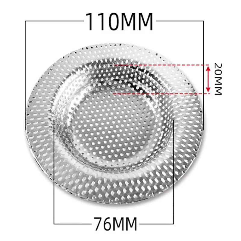 

1pc Stainless Steel Kitchen Water Sink Filter Sink Mesh Strainer Bathroom Floor Drain Cover Shower Hair Catche Stopper