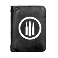 unique bullet design cover genuine leather men wallet fashion pocket slim card holder male short coin purses