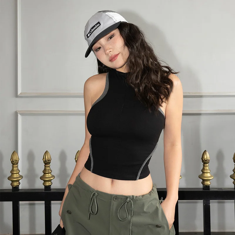 Женский винтажный топ на молнии, с ложным воротником и разрезом сзади, V116