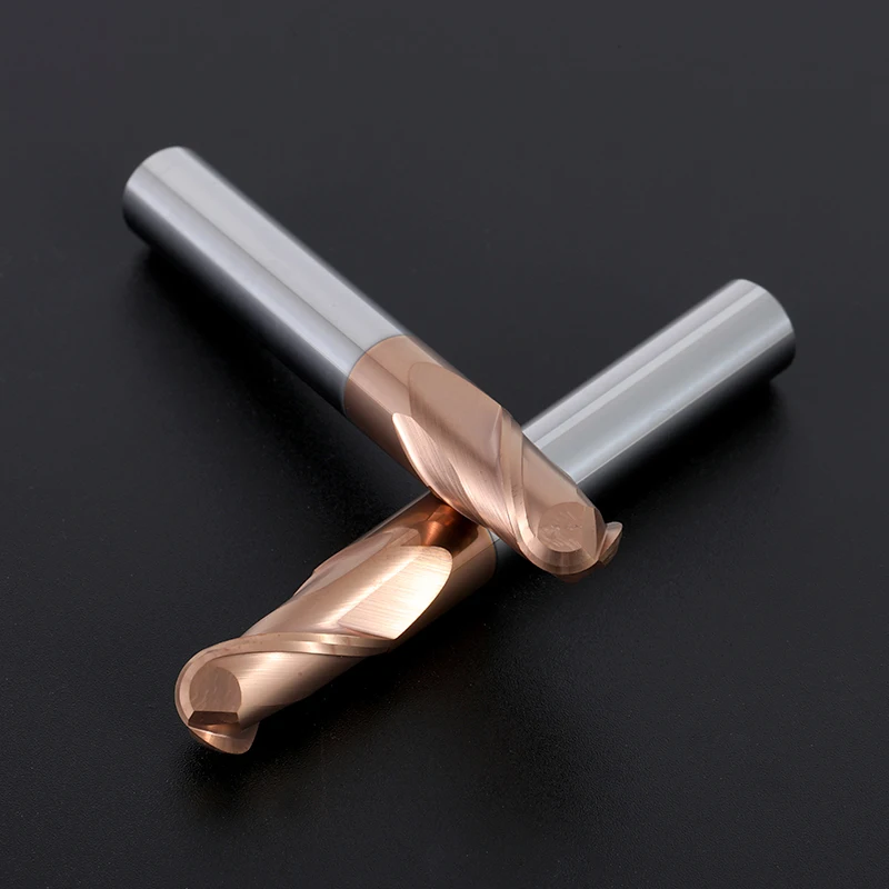55 Degree Ball End Mill CNC Milling Cutter R1R2R3R4R5 Carbide Coated Tungsten Steel 2-blade |
