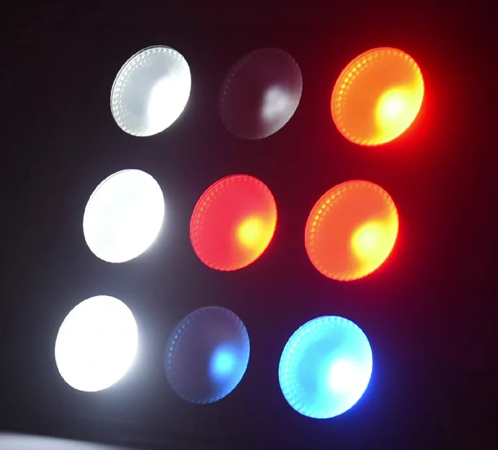 Для ди-Джея дискотека Свадебный 9-глазный монолитный блок светодиодов RGBW матрица