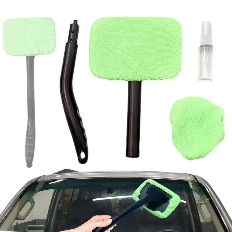

Car Window Cleaner Brush Microfiber Rectratable Washing Mop Long Handle Wiper Maintenance Defogging Dust Removal Auto Accessory