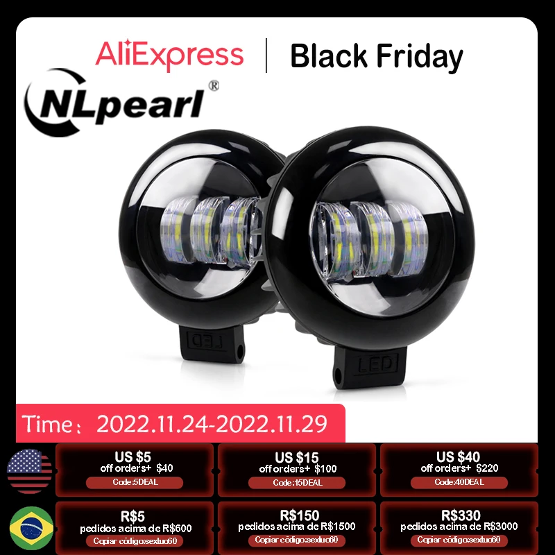 Фара светодиодная Nlpearl, 5 дюймов, 30 Вт, для джипов, внедорожников, грузовиков, лодок, квадроциклов