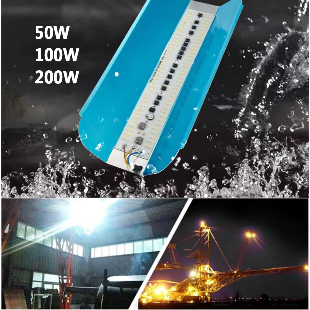 LED Flood Light 110V/220V 50W 100W 200W 6500K Square Floodlights Waterproof IP65 Whgite Reflector Led Exterior Outdoor Spotlight