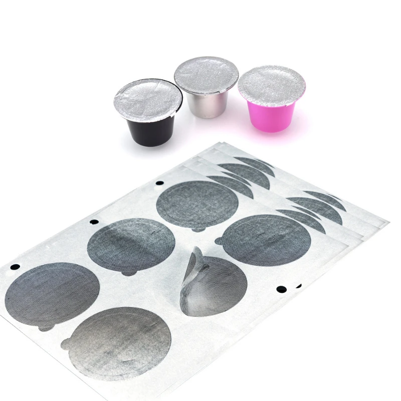 

Adhesive Aluminum Lids Seals for Filling Empty Disposable Refillable Reusable Nespresso Pod Capsule Nespresso Coffee Film