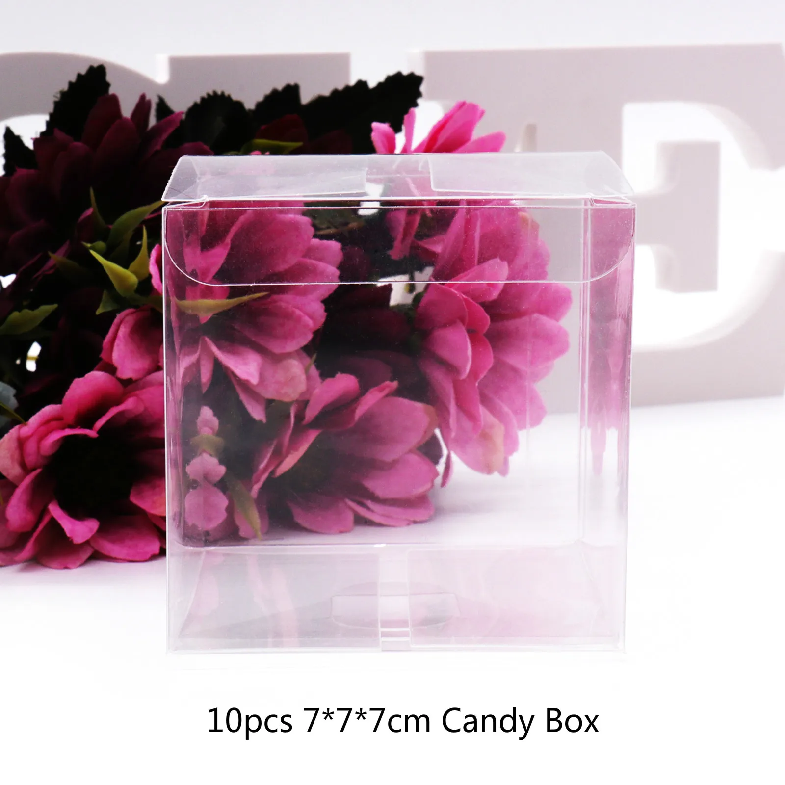 10 шт. прозрачные ПВХ коробки для конфет