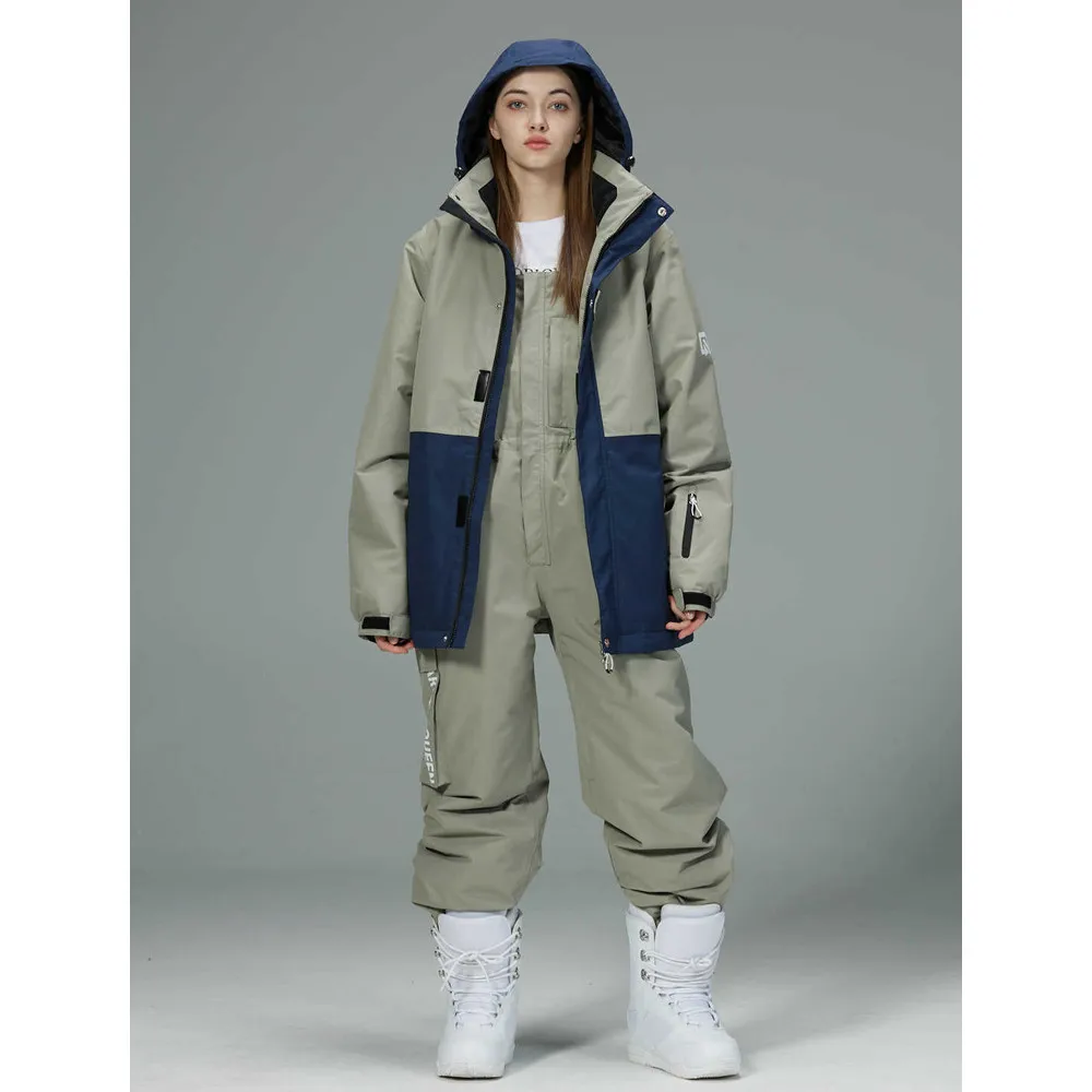Ветрозащитный водонепроницаемый теплый зимний комбинезон для катания на лыжах