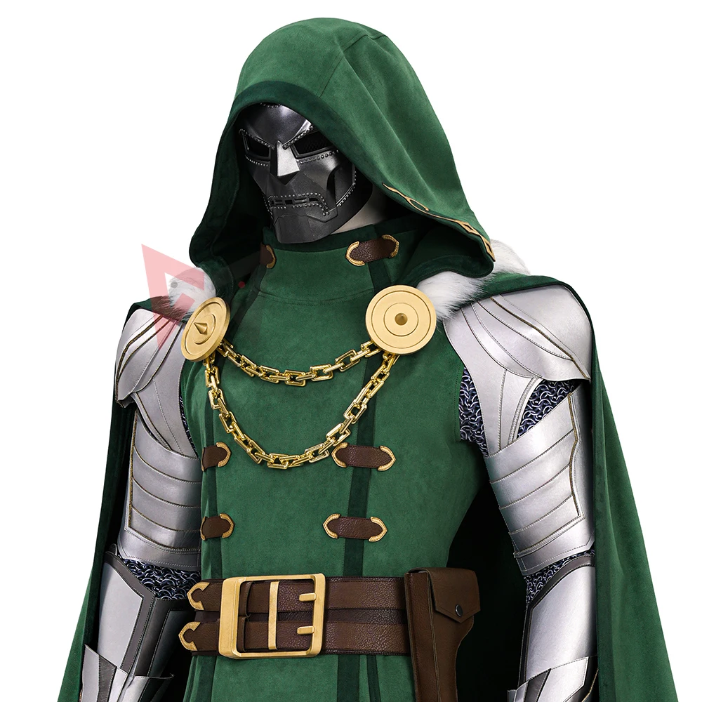 Фото Новый костюм Victor Von Doom для косплея, рубашка доктора, жилет, плащ, маска, доспехи на выбор для игровой вечеринки, Хэллоуина, индивидуальный заказ №5