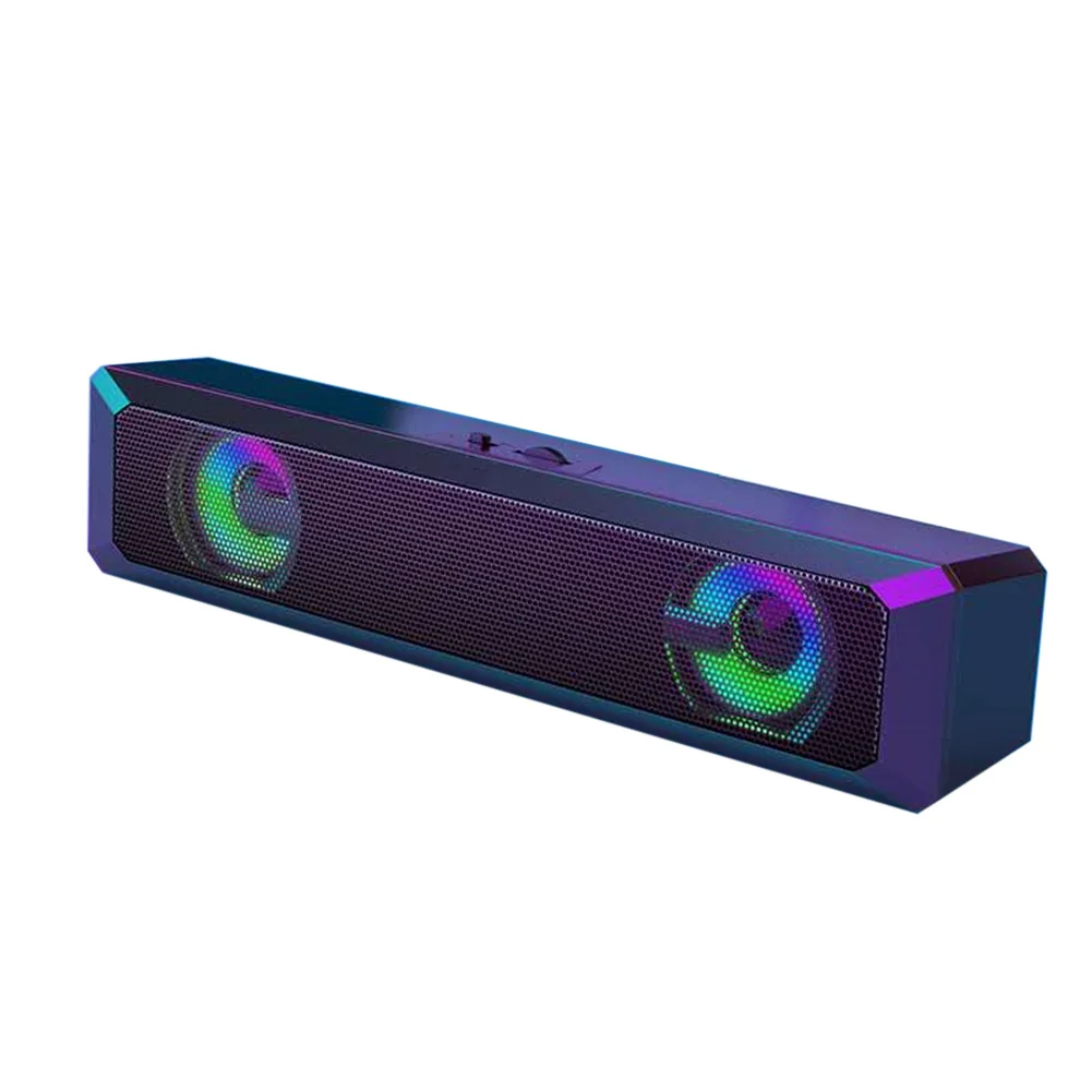 

A4 6W RGB USB Wired Powerful Computer Speaker Bar Stereo Subwoofer Bass Speaker Surround Sound Box for PC Theater TV Speaker Hot