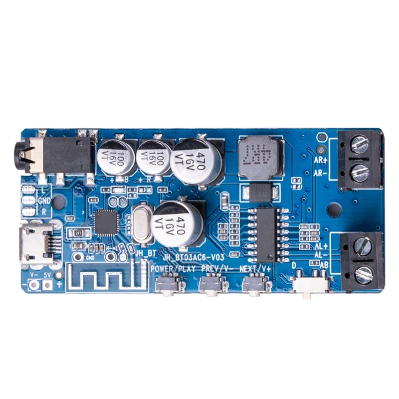 

Bluetooth 5.0 Power Amplifier Class D Audio Hifi Stereo Wireless Music Player Mini USB Sound Card App Digital AMP Board