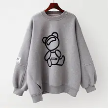 Loose Korean Sweatshirts 2023 Spring Autumn Long Sleeves Streetwear for Women Clothes Teenagers Woman Urban Kawaii Tops Pullover