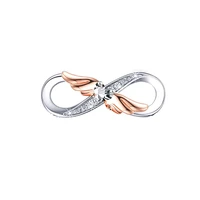 authentic 925 sterling silver rose gold color wing infinity beads charms fit original bracelet necklace jewelry women berloque
