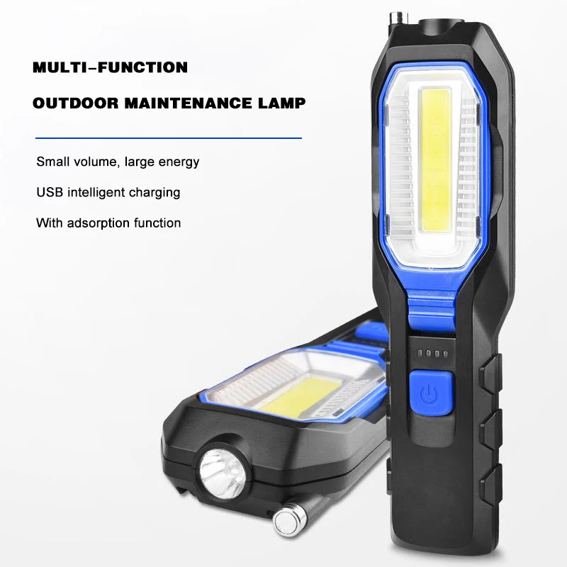 

New LED with Magnetic COB Car Repair Light Work Light Multifunctional Rechargeable Portable Outdoor Lighting Torch Lantern