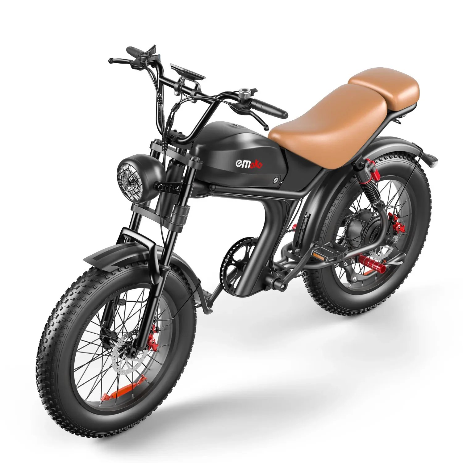 Фото Emoko Original Factory E Bike X8 750 Вт 20 дюймов Flat Land Mountain Off Load Складной электрический велосипед с толстыми шинами №5