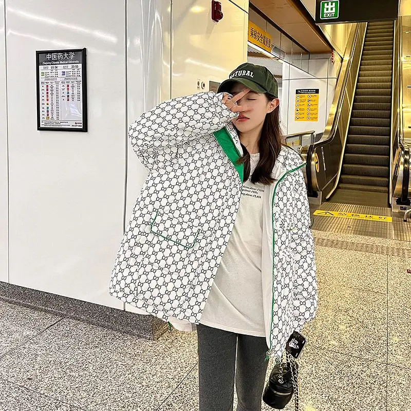 Winter Women's Coats Parkas Jackets Super Hot Coats Hooded Cotton Padded Jacket Loose Winter Clothing Fashion New