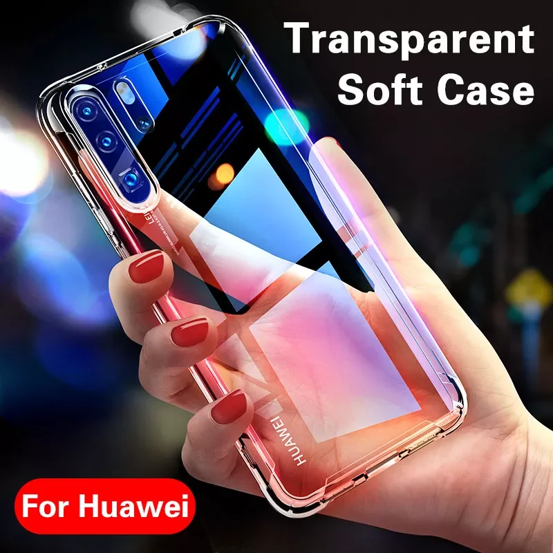 

Luxury Clear Soft TPU Case For Huawei P20 P30 Lite Pro Transparent Phone Case For Huawei Mate 20 30 Honor 20 lite Pro V20 Case