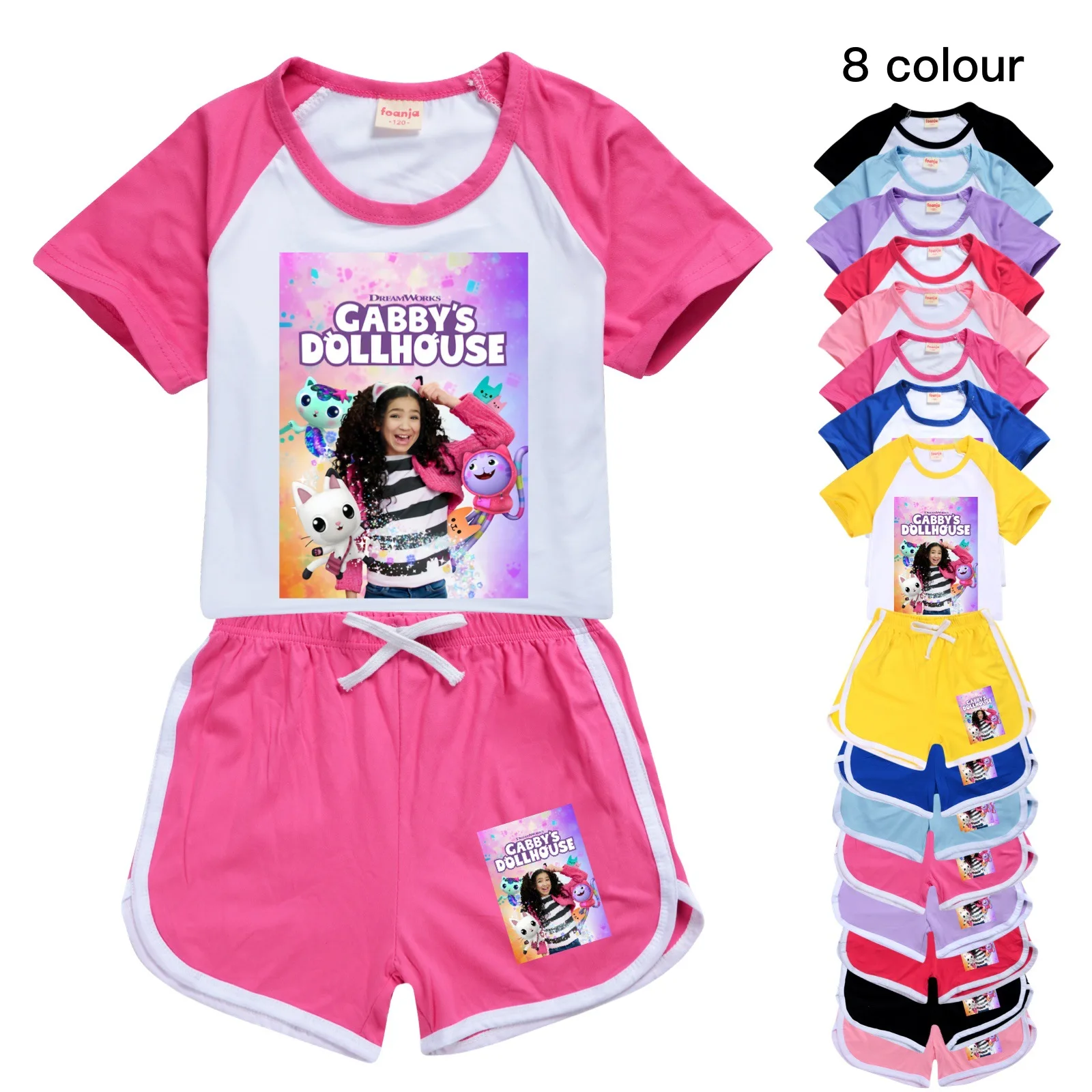 

Летние комплекты одежды для девочек и мальчиков, рождественские топы и шорты для кукольного домика, костюмы из 2 предметов, повседневная оде...