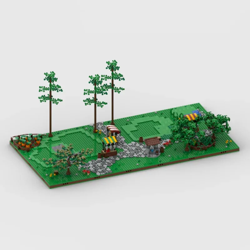 2160 шт. MOC, средневековый город, диорама, набор дисплеев, созданная модель, строительные блоки, сделай сам, образование, Рождественский подарок, кирпичная игрушка, детский день рождения (art.: 3920d458571ae) - 3920d458571ae