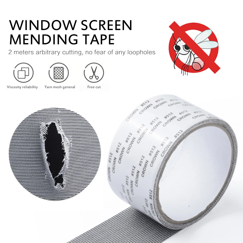 

5x200cm Repair Tape Fly Screen Door Insect Repellent Repair Tape Waterproof Mosquito Net Cover Home Window Essential Accessories