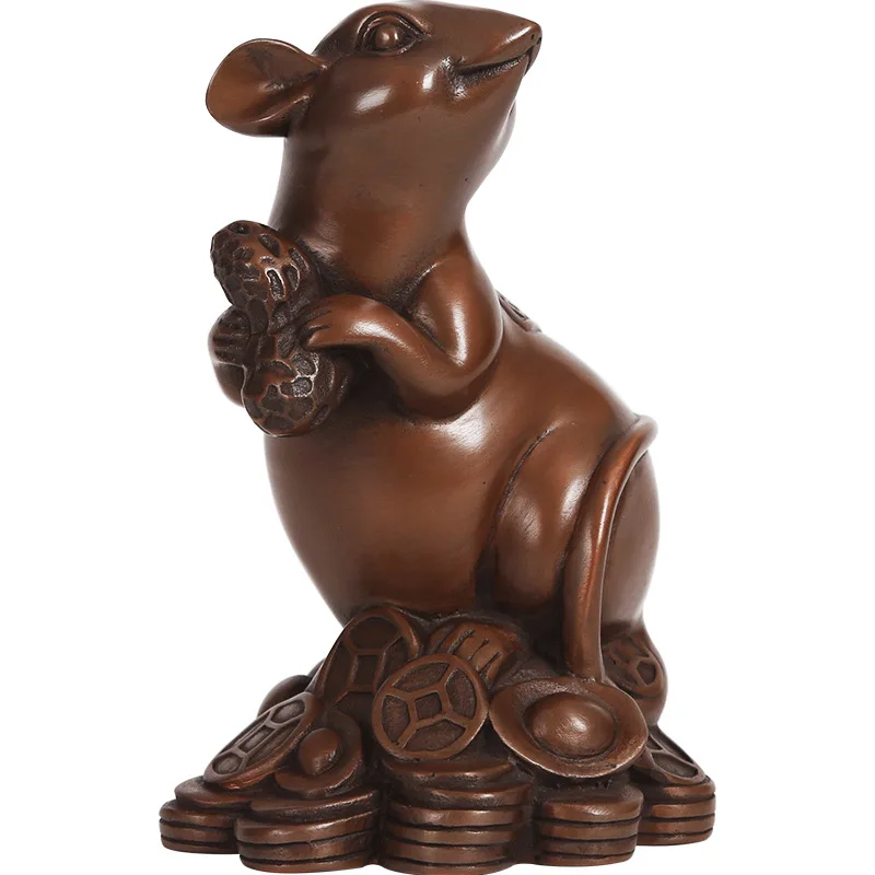 

Медное украшение Моцарта, крысы удачи, поделки, двенадцать ярдов, домашнее украшение, традиционный китайский стиль, антиквариат, изобразите...