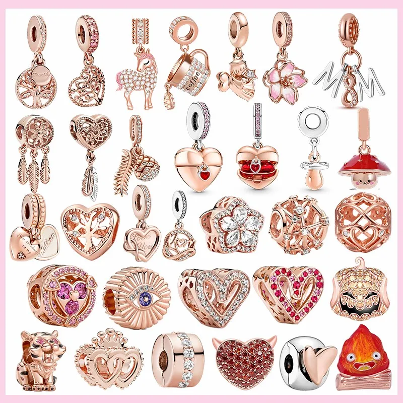 PAMELA 925 пробы Серебряная розовая Золотая кофейная чашка сердце грибы