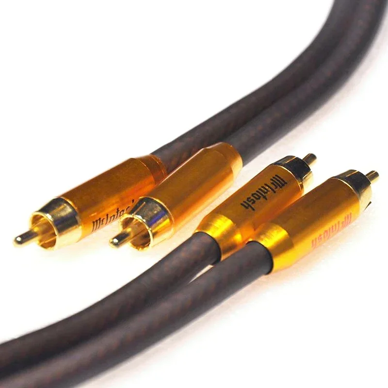 Фото Кабель McIntosh RCA, позолоченный штекер 2RCA к 2RCA, чистая медь, Hi-Fi аудиосигнал, усилитель, соединительный кабель CD №3