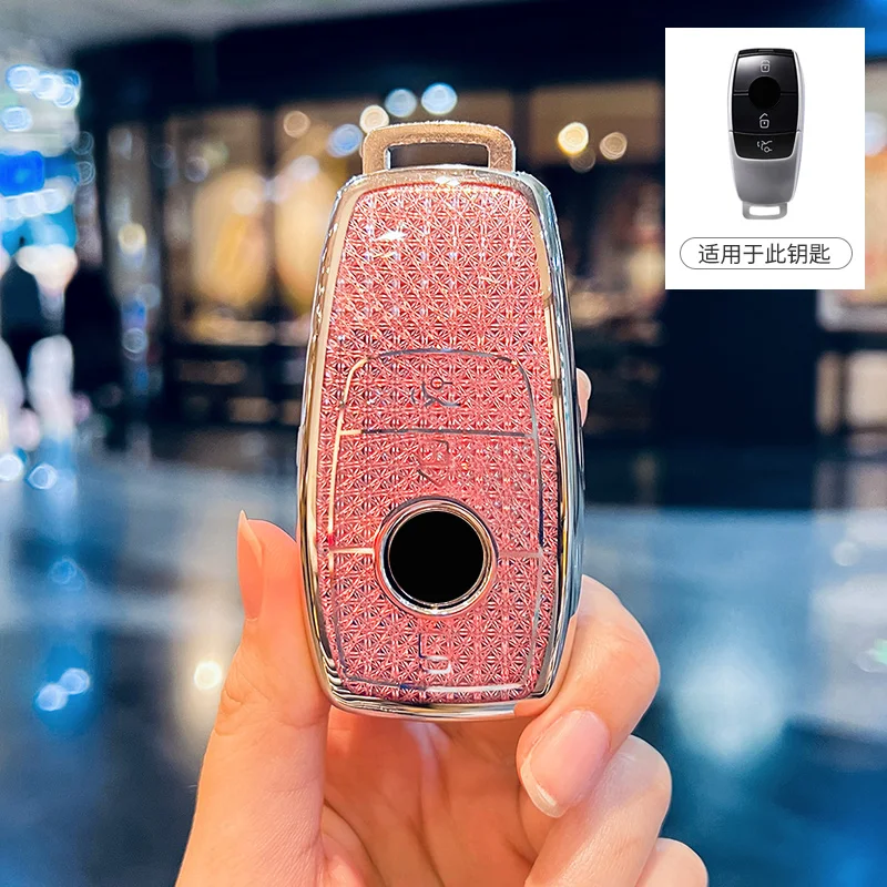 Diamond Pink ICAR для Mercedes Benz A C E S G Class GLC CLA GLB 200 2024 CLE W205 W213 W222 X167 W177 Чехол для ключей Брелок-цепочка (art.: 3920cd3e67751) - 3920cd3e67751