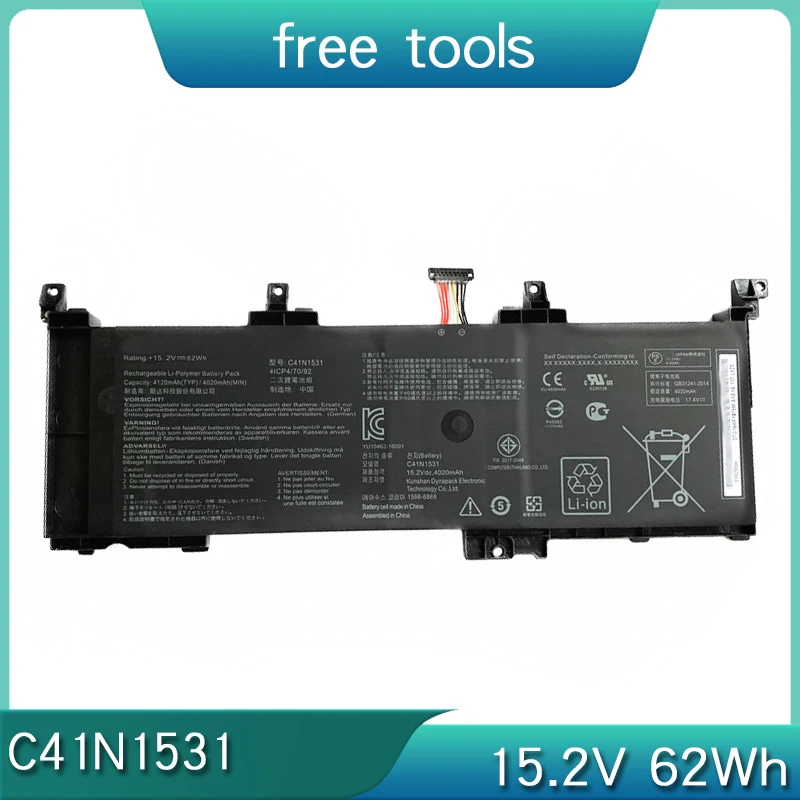 НОВЫЙ C41N1531 15 2 В 62 Втч аккумулятор для ноутбука ASUS ROG Strix GL502VSK GL502VS GL502VY GL502VY-DS71