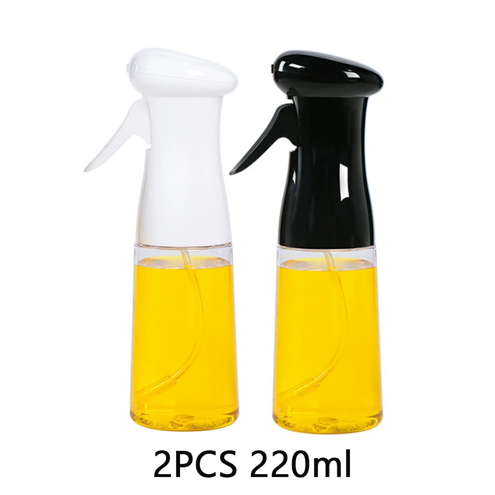 2pcs 220ml BBQ Cooking Olive Oil Sprayer Kitchen Baking Oil Spray Empty Bottle Vinegar Bottle Oil Dispenser Salad