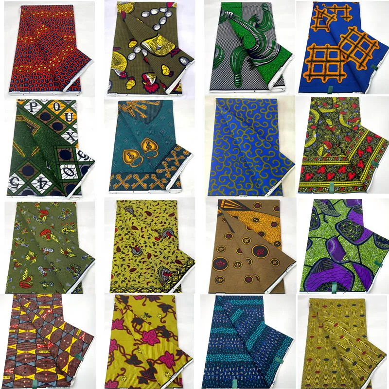 

Fashion Newest African cotton real wax print veritable wax guaranteed original 6 yards 2022 100% cotton diy sewing material