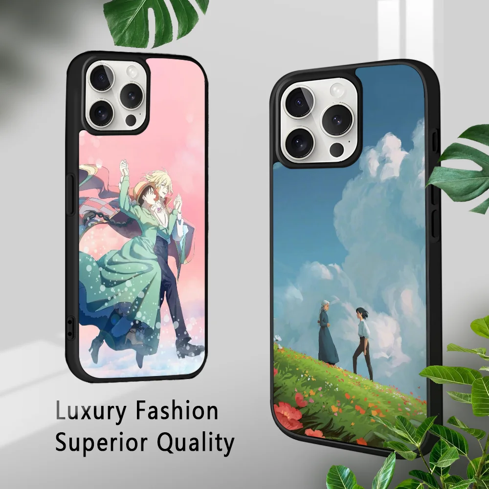 H-Howls Moving C-Castle Phone Case For iPhone 16 15 14 13 12 11 Pro Xs Max Mini Plus Celulares Hard Funda