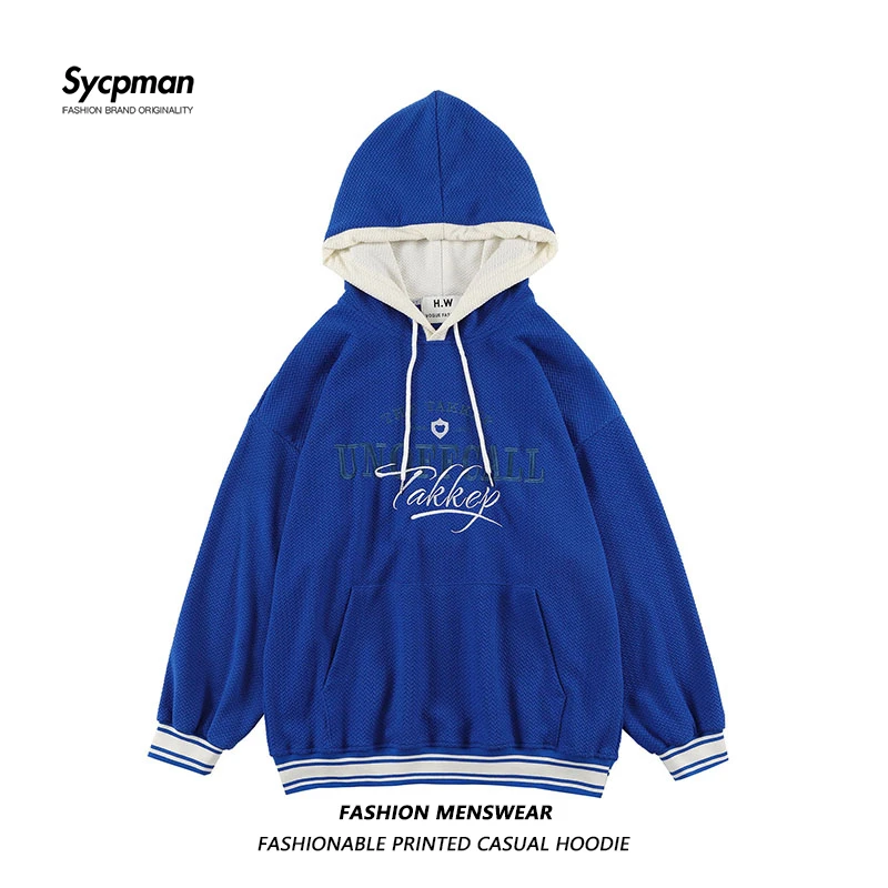 

American Fried Street Hoods 2022 Autumn New Men's and Women's Oversize Casual Couple Pullover