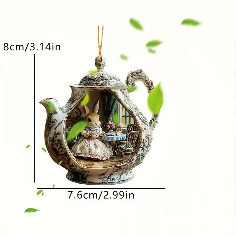 

Акриловый кулон кролики в чашке JETTING