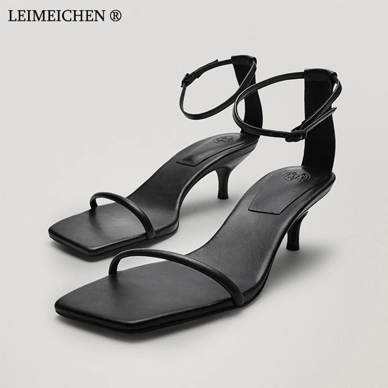 

LEIMEICHEN 2022 New Summer Women Sandals Fashion High Heels Gladiator Sandal Shoes Narrow Band Party Dress Pump Shoes