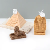 new design sphinx pyramid indian cultural silicone mold festive romantic decoration gypsum for handicraft gift making tool