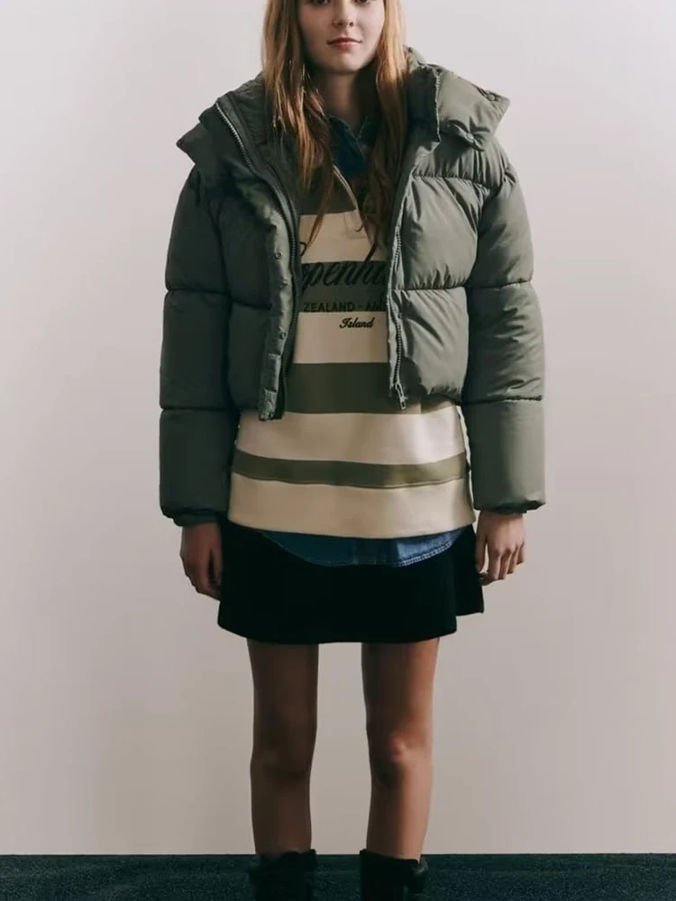 

KBAT 2022 Winter Down Jacket Women's Coat New Korean Oversized Thick Warm Hooded Parka Female Cotton Padded Jackets