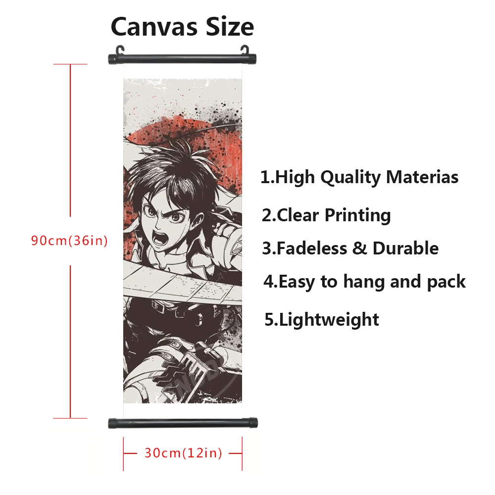 Винтажные картины манга Атака Титанов для гостиной Декор холст подвесной постер