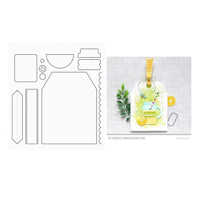 

January 2023 New Blueprints Label 9 Metal Cutting Dies Scrapbooking for Paper Making Embossing Frames Card Set