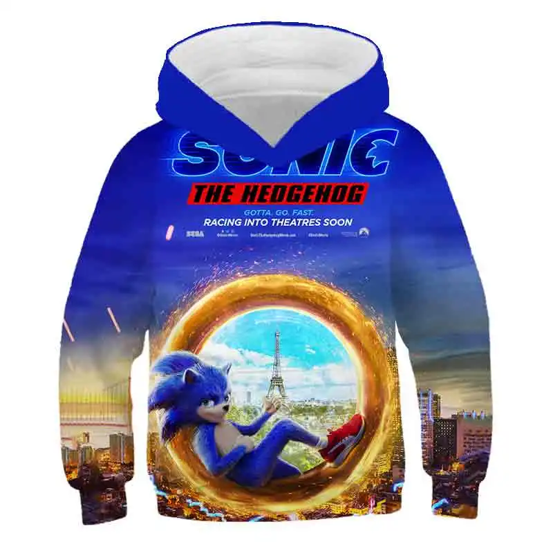 New Kids Baby Autumn Super Sonic Series hoodie Cartoon Tops Children's Casual Clothing Sonic hoodies For Girls Boys Clothes
